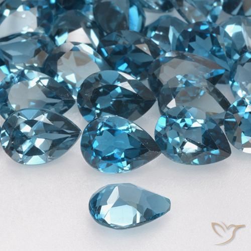 Topaz Gemstones in 7 x 5 mm (calibrated) Size for Sale, Topaz Stones in London Blue Color