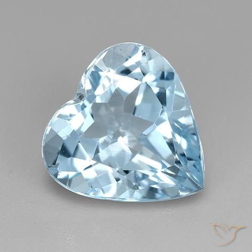 Sky Blue Topaz Gem - 4.2ct Heart Facet (ID: 521401)