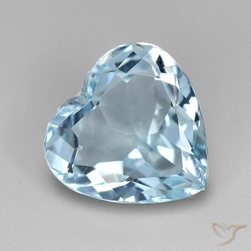 3.81ct Natural Sky Blue Topaz, Heart, VVS-VS