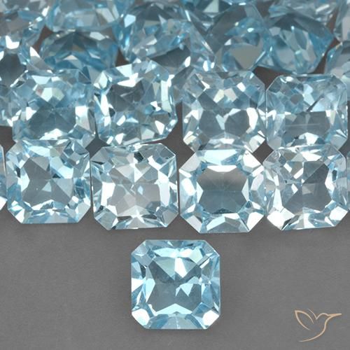 3.04ct Natural Sky Blue Topaz, Emerald Cut, VVS-VS