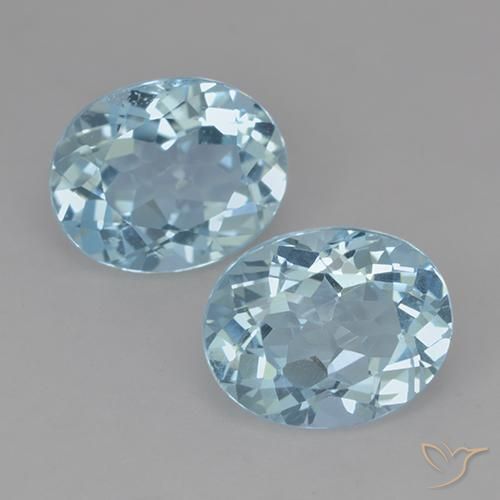 6.84 ct Sky Blue Topaz, 10.1 x 8.2 mm Oval Cut From Brazil, Photo A