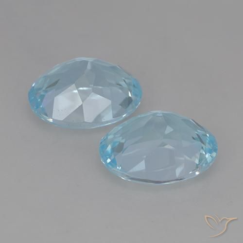 Topaz Gemstones in 10 x 8 mm (calibrated) Size for Sale, Topaz Stones in Sky Blue Color