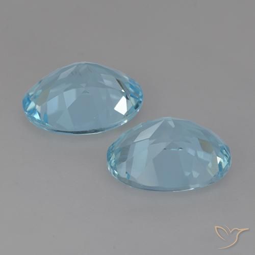 Topaz Gemstones in 10 x 8 mm (calibrated) Size for Sale, Topaz Stones in Sky Blue Color