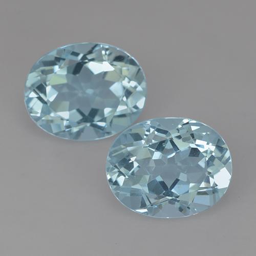 Celeste Topazio Gem - 3.5ct Ovale sfaccettato (ID: 522065)