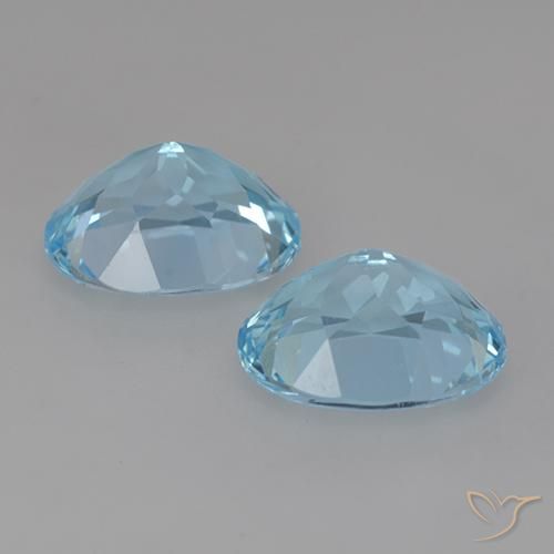 Topaz Gemstones in 10 x 8 mm (calibrated) Size for Sale, Topaz Stones in Sky Blue Color