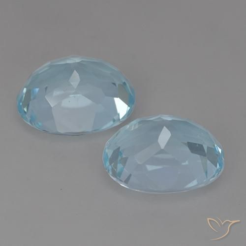 Topaz Gemstones in 10 x 8 mm (calibrated) Size for Sale, Topaz Stones in Sky Blue Color