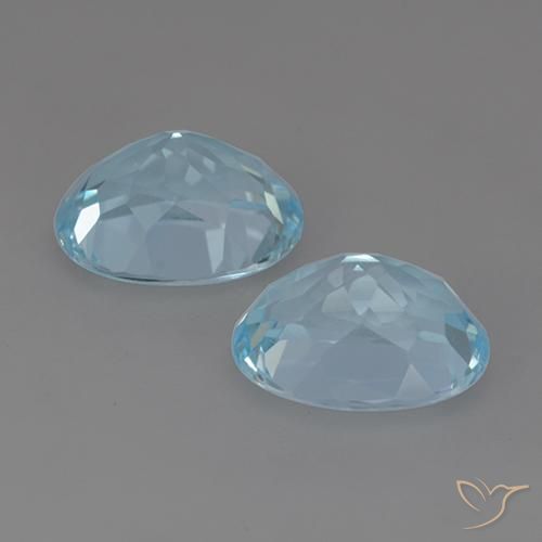 Topaz Gemstones in 10 x 8 mm (calibrated) Size for Sale, Topaz Stones in Sky Blue Color