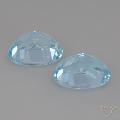 Topaz Gemstones in 10 x 8 mm (calibrated) Size for Sale, Topaz Stones in Sky Blue Color