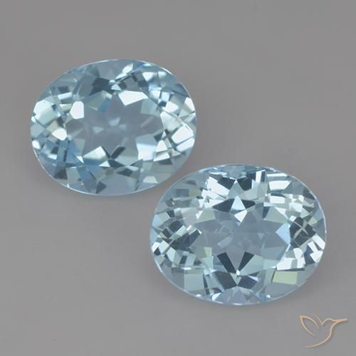 7.13 ct Sky Blue Topaz, 10.1 x 8.2 mm Oval Cut From Brazil, Photo A