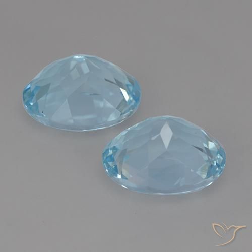 Topaz Gemstones in 10 x 8 mm (calibrated) Size for Sale, Topaz Stones in Sky Blue Color