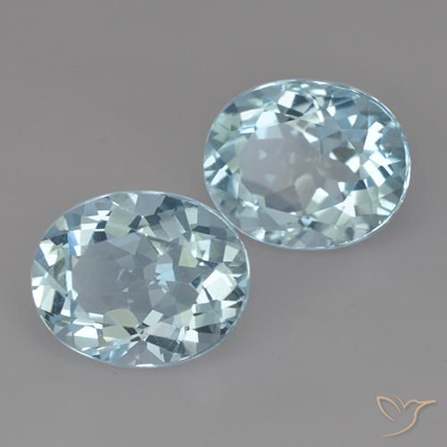 6.99 ctw Blue Topaz Stones, Natural Topaz in Oval Facet Shape for Sale