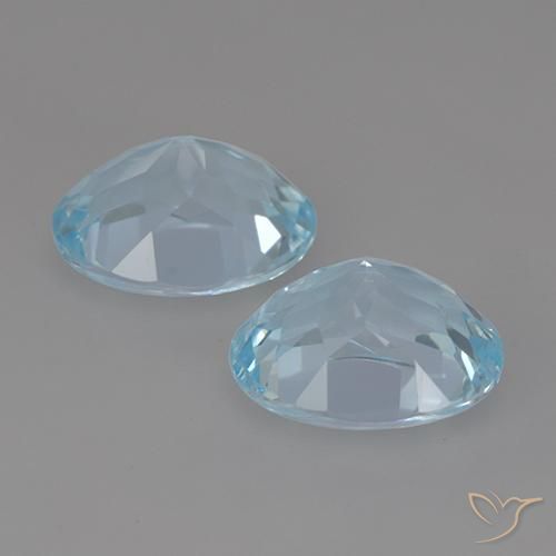 Topaz Gemstones in 10 x 8 mm (calibrated) Size for Sale, Topaz Stones in Sky Blue Color