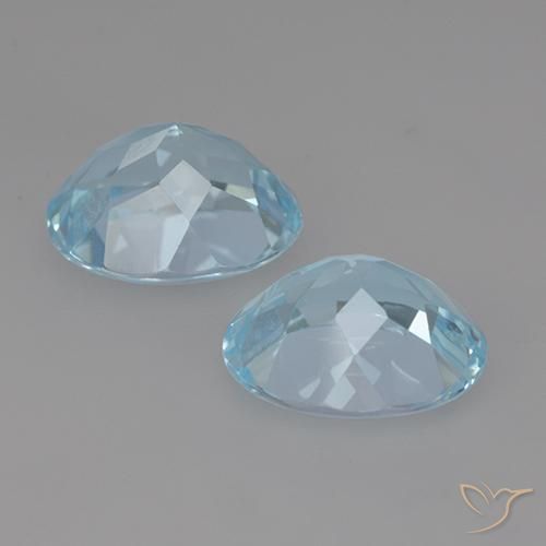Topaz Gemstones in 10 x 8 mm (calibrated) Size for Sale, Topaz Stones in Sky Blue Color