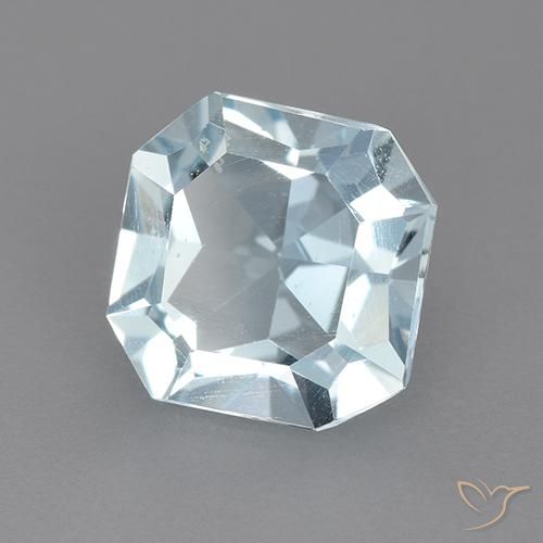 2.38 ct Blue Topaz Stone, Natural Topaz in Octagon Step Cut Shape for Sale