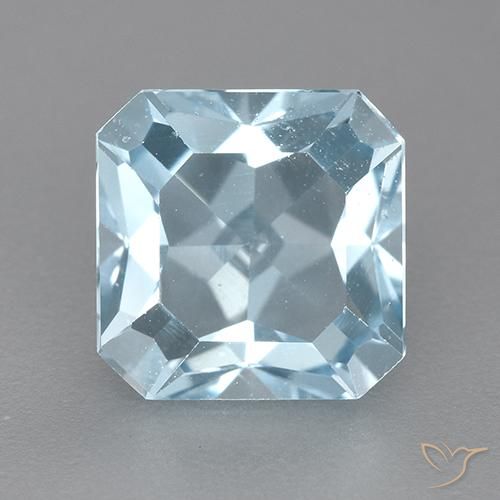 3.29ct Natural Sky Blue Topaz, Emerald Cut, VVS-VS