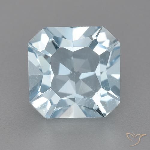 2.93ct Natural Sky Blue Topaz, Emerald Cut, VVS-VS