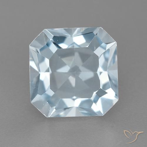 3.13ct Natural Sky Blue Topaz, Emerald Cut, VVS-VS