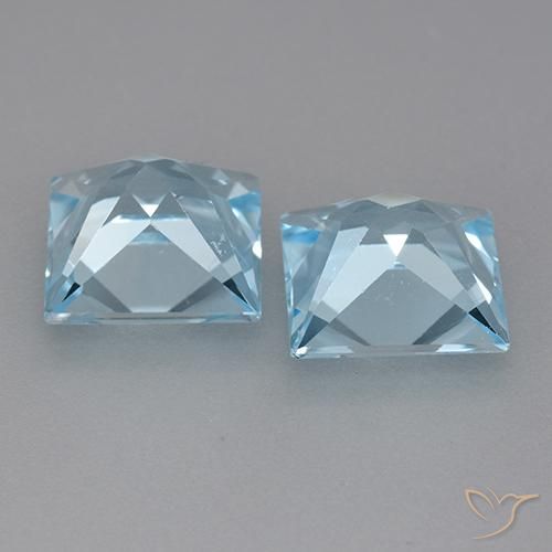 Topaz Gemstones in 8 x 8 mm (calibrated) Size for Sale, Topaz Stones in Sky Blue Color