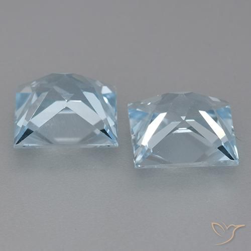 Topaz Gemstones in 8 x 8 mm (calibrated) Size for Sale, Topaz Stones in Sky Blue Color