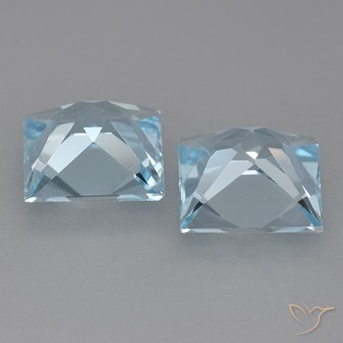 Topaz Gemstones in 8 x 8 mm (calibrated) Size for Sale, Topaz Stones in Sky Blue Color