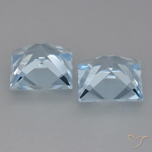 Topaz Gemstones in 8 x 8 mm (calibrated) Size for Sale, Topaz Stones in Sky Blue Color