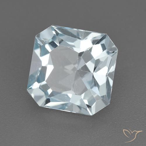 2.78 ct Blue Topaz Stone, Natural Topaz in Octagon Step Cut Shape for Sale