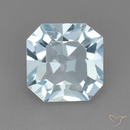 2.88ct Natural Sky Blue Topaz, Emerald Cut, VVS-VS