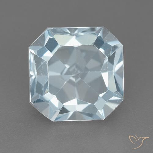 3.14ct Natural Sky Blue Topaz, Emerald Cut, VVS