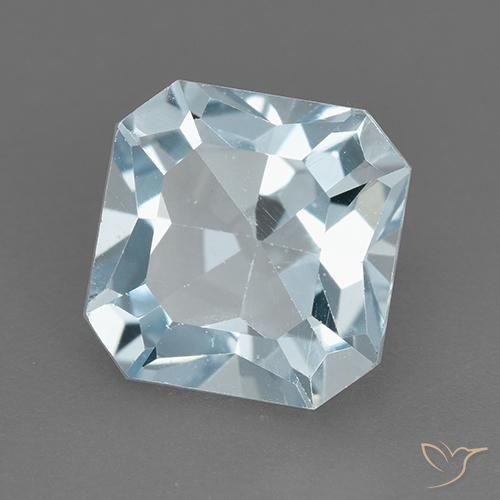 2.91 ct Blue Topaz Stone, Natural Topaz in Octagon Step Cut Shape for Sale