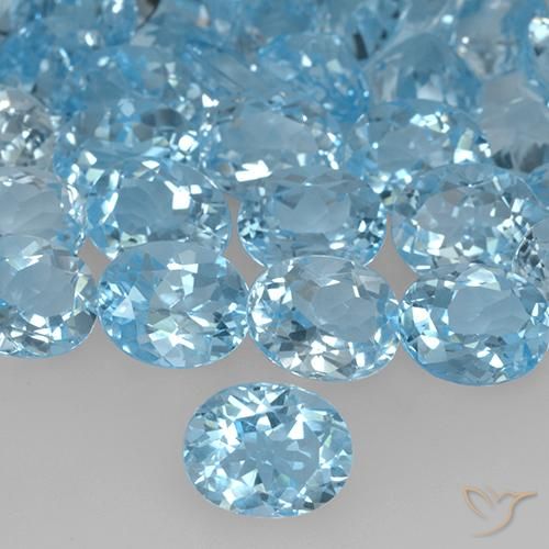 3.38ct Natural Sky Blue Topaz, Oval, VVS-VS