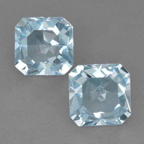 Celeste Topacio Gema - 3.1ct Corte octagonal (ID: 522694)