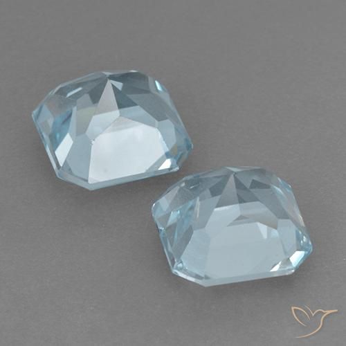 Topaz Gemstones in 8 x 8 mm (calibrated) Size for Sale, Topaz Stones in Sky Blue Color
