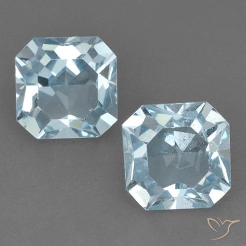 6.17ctw Natural Sky Blue Topaz, Emerald Cut, VVS-VS