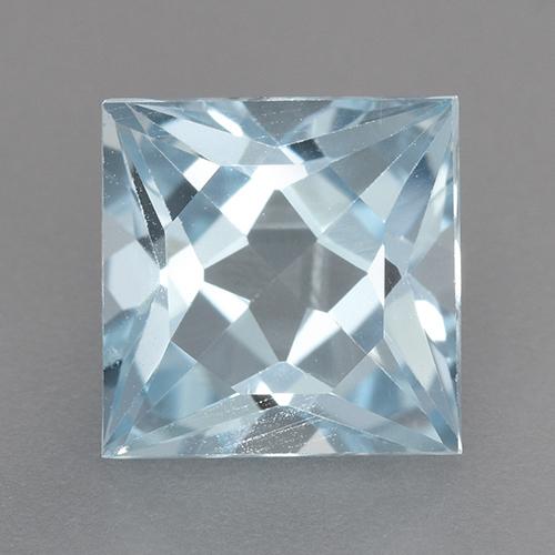 Himmerlblau Topas Edelstein - 3.1ct Prinzess-Schliff (ID: 522716)