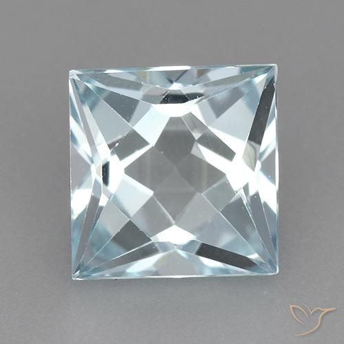 3.15ct Natural Sky Blue Topaz, Square, VVS