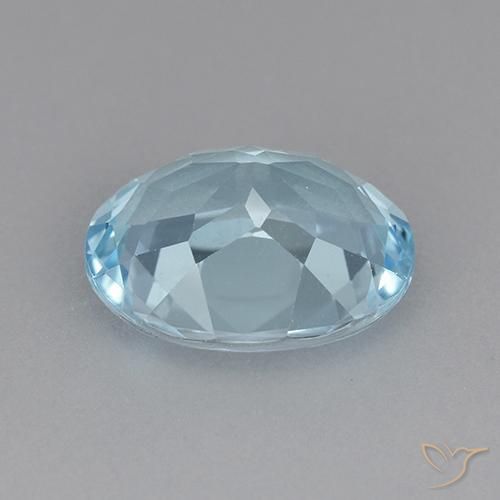 Topaz Gemstone in 10 x 8 mm (calibrated) Size for Sale, Topaz Stone in Sky Blue Color