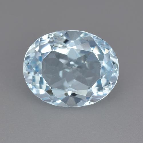 Swiss Blue Topaz Gem - 3.3ct Oval Facet (ID: 522887)