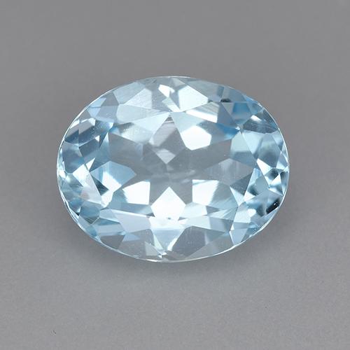 Topazio 10,1 x 8mm blu Ovale sfaccettato dal Brasile, peso di 3,19 ct, gemma naturale Irradiati in purezza VVS, 1 pezzo Topazio - Colore: Bambina blu, durezza Mohs di 8 adatto per gioielli da indossare ogni giorno, Venerdì Gemma Friday, Photo A