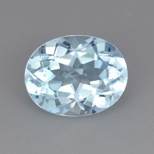 Baby Blue Topaz Gem - 3.3ct Oval Facet (ID: 522890)
