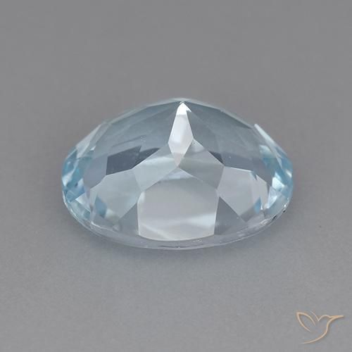 Topaz Gemstone in 10 x 8 mm (calibrated) Size for Sale, Topaz Stone in Sky Blue Color