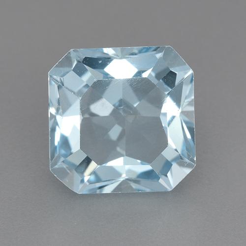 Небесно Голубой Топаз Камень - 3.4ct Восьмиугольная ступенчатая огранка (ID: 523003)