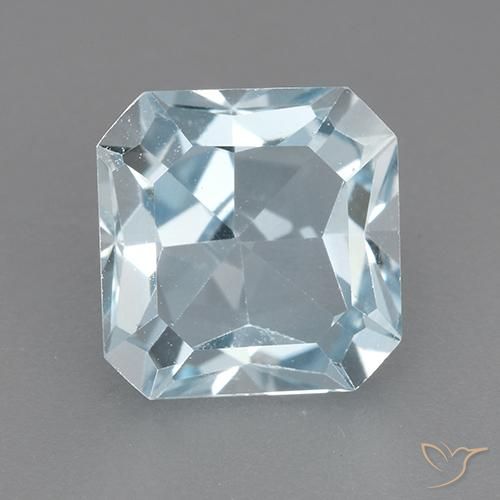 3.02ct Natural Sky Blue Topaz, Emerald Cut, VVS