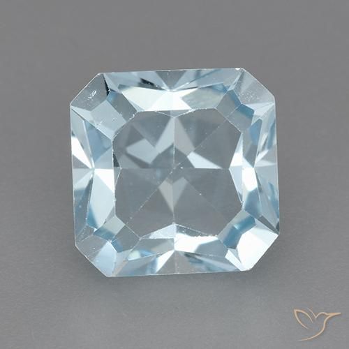 3.22ct Natural Sky Blue Topaz, Emerald Cut, VVS