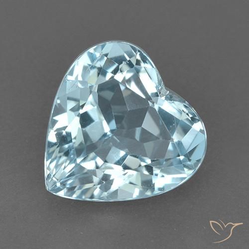 Himmerlblau Topas Edelstein - 4.2ct Herz facettiert (ID: 523450)