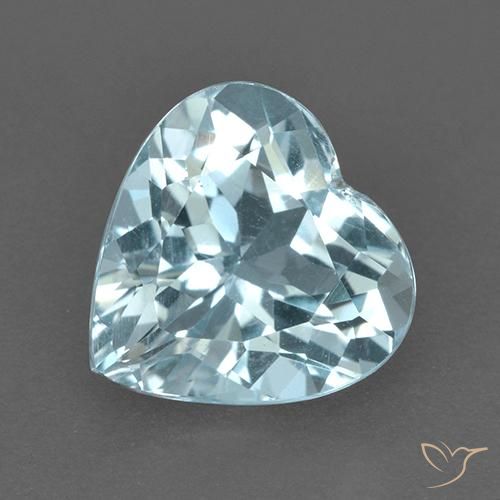 Light Aqua Blue Topaz Gem - 4.2ct Heart Facet (ID: 523455)