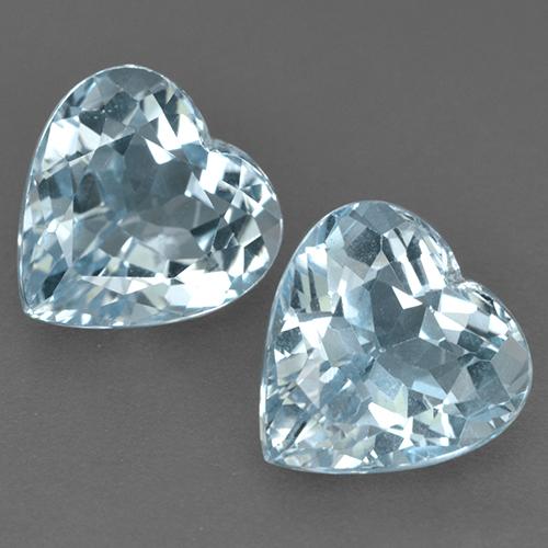 Небесно Голубой Топаз Камень - 4.8ct Фасетная огранка формы Сердце (ID: 523457)