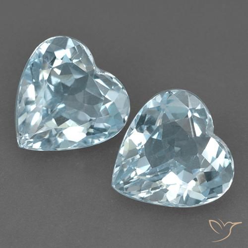 8.85ctw Natural Sky Blue Topaz, Heart, VVS-VS