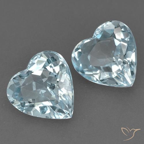 8.85 ctw Blue Topaz Stones, Natural Topaz in Heart Facet Shape for Sale