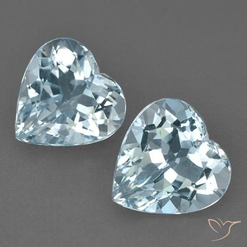 8.04ctw Natural Sky Blue Topaz, Heart, VVS-VS