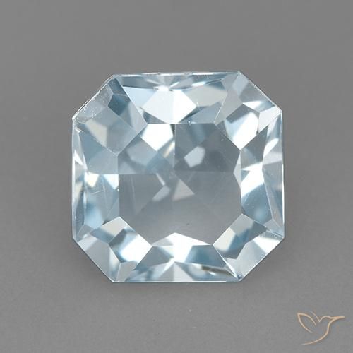 Небесно Голубой Топаз Камень - 3.3ct Восьмиугольная ступенчатая огранка (ID: 523707)